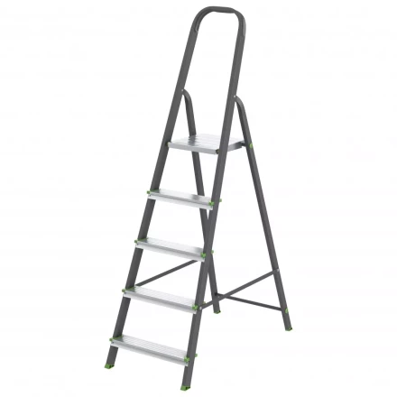 Стремянка 5 ступеней стальной Профиль алюминиевые ступени Россия Сибртех 97955 купить в Нижневартовске