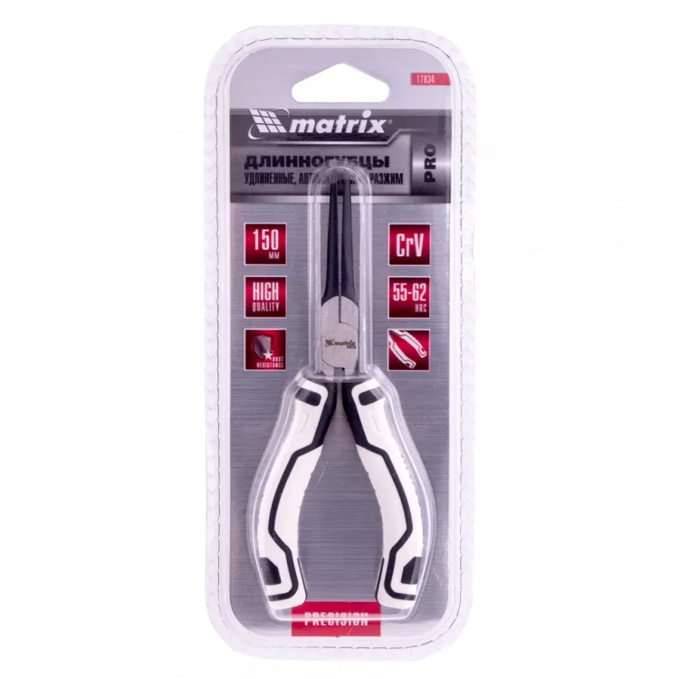 Длинногубцы Mini удлиненные 150 мм авторазжим Pro Matrix 17834 купить в Нижневартовске