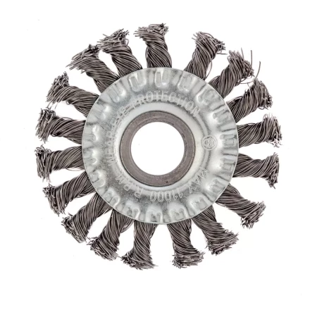 Щетка для УШМ 100 мм посадка 22,2 мм Плоская крученая проволока 0,5 мм Сибртех 746307 купить в Нижневартовске