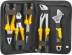Набор JCB: Губцевый инструмент, хромированное покрытие, двухкомпонентные рукоятки, CrV cталь, 5 предм, чехол JPL017 купить в Нижневартовске