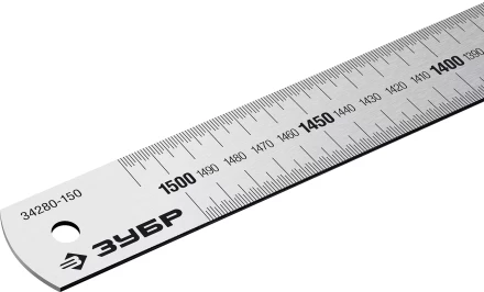 ЗУБР Про-150, длина 1.5 м, усиленная нержавеющая линейка, Профессионал (34280-150) купить в Нижневартовске