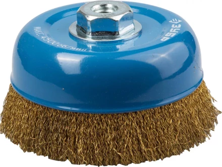 ЗУБР "ПРОФЕССИОНАЛ". Щетка чашечная для УШМ, витая латунированная стальная проволока 0,3мм, 150ммхМ14 3526-150_z02 купить в Нижневартовске