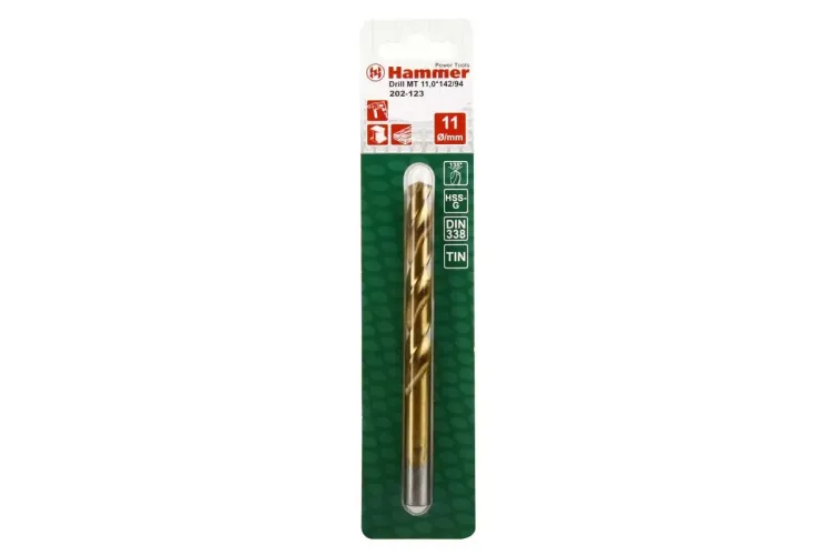Сверло по металлу HAMMER Ф11х142мм (DR MT 11,0мм*142/94мм) купить в Нижневартовске