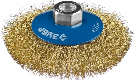 ЗУБР "ПРОФЕССИОНАЛ". Щетка коническая для УШМ, витая латунированная стальная проволока 0,3мм, 115ммхМ14 35267-115_z02 купить в Нижневартовске