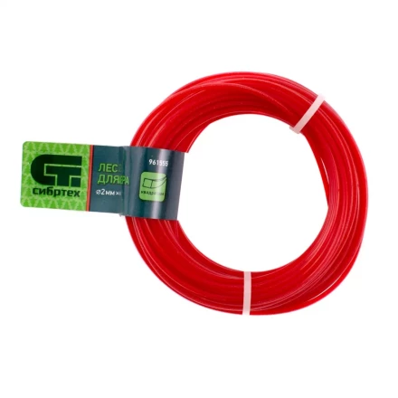 Леска для триммера квадратная, 2.0 мм х 15 м, Россия Сибртех 961555 купить в Нижневартовске
