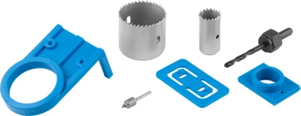 Набор ЗУБР "ЭКСПЕРТ" с пластиковыми шаблонами и кольцевыми пилами 25, 54мм,  для врезания замков, 7 пред 2954-54-H7 купить в Нижневартовске