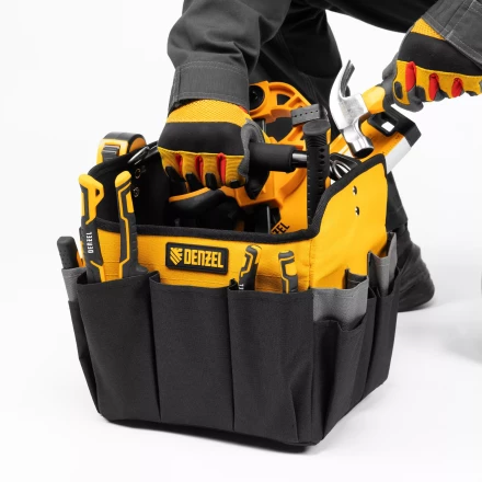 Переноска для инструмента, 260х240х300 мм, 22 кармана, наплечный ремень// Denzel 90294 купить в Нижневартовске