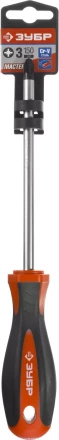Отвертка ЗУБР "МАСТЕР", Cr-v, эргономичная двухкомпонентная рукоятка, PZ3x150мм 25063-3-150_z02 купить в Нижневартовске