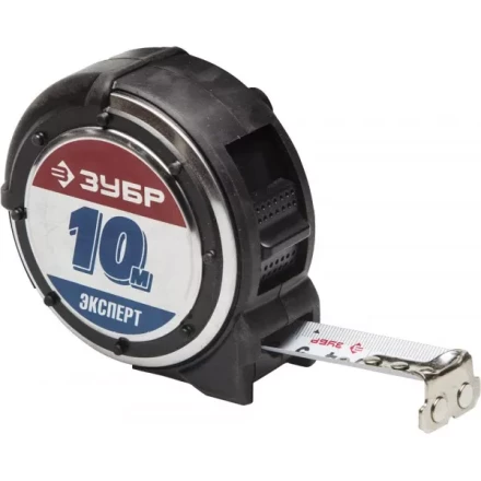 Рулетка ЗУБР "ЭКСПЕРТ" "АНТЕЙ", металлический обрезиненный корпус, полотно с нейлоновым напылением, 10мх25мм 34053-10-25 купить в Нижневартовске