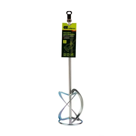 Насадка для миксера Сибртех, для тяжелых растворов, 140 х 590 мм, оцинкованная, хвостовик резьба М14, 848957 купить в Нижневартовске