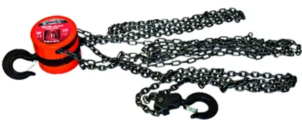 Таль цепная 1 т h  подъема 2.5 м расстояние между крюками 300 мм  MATRIX 519335 купить в Нижневартовске