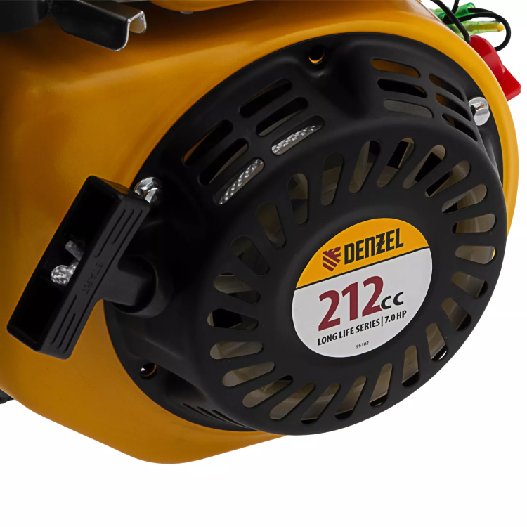 Двигатель бензиновый Denzel RX-17S, 7 л.с., 212 см3, горизонтальный вал шлиц 25 мм 95102 купить в Нижневартовске