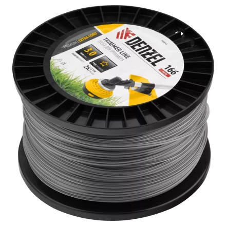 Леска для триммера двухкомпонентная звезда  Denzel 96843, 3,0мм х 166м, на DIN катушке EXTRA CORD купить в Нижневартовске