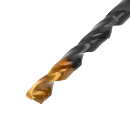 Сверло по металлу Denzel, 5 мм, HSS-Tin, Golden Tip, набор 10 шт., 717213 купить в Нижневартовске