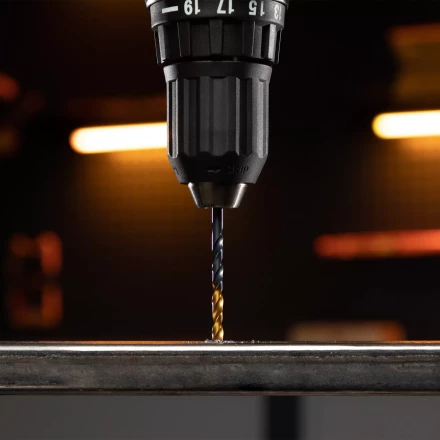 Сверло по металлу Denzel, 5 мм, HSS-Tin, Golden Tip, набор 10 шт., 717213 купить в Нижневартовске