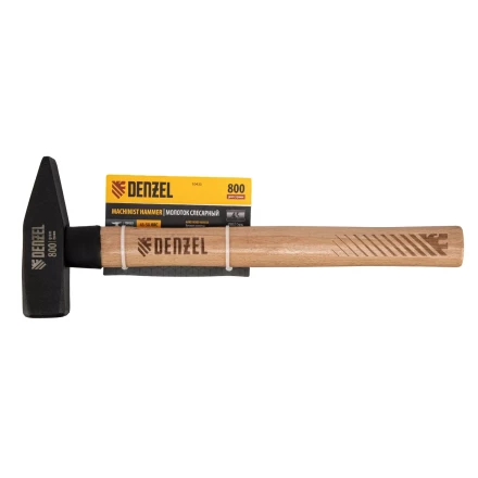 Молоток слесарный, Denzel 800 г, кованый квадратный боек, буковая рукоятка 10435 купить в Нижневартовске