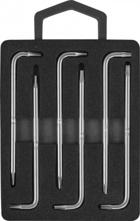 Комплект угловых ключей TORX с центрированным штифтом Т4-Т9  6предметов S2  H09MT06S Jonnesway 47101 купить в Нижневартовске