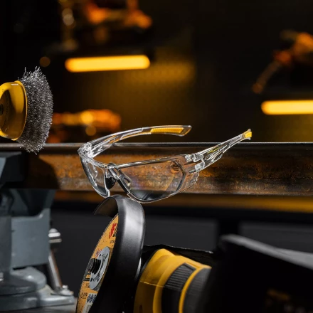 Очки защитные открытые Denzel 89198, поликарбонатные, прозрачная линза купить в Нижневартовске