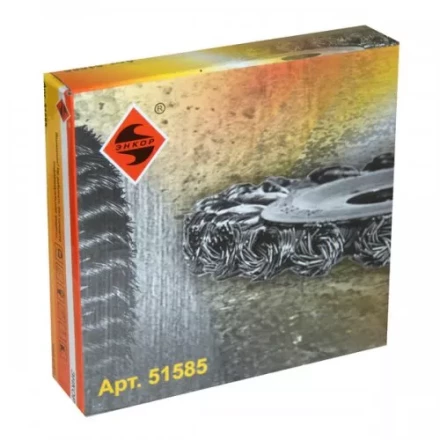 Щетка для УШМ Ф22,2/150 мм дисковая сталь витая Энкор 51585 купить в Нижневартовске