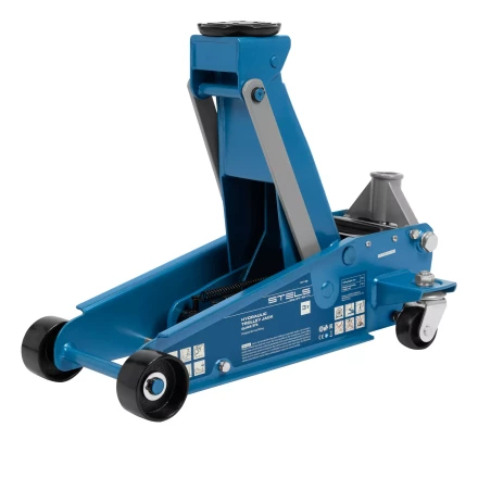 Домкрат гидравлический подкатной Stels 51139, 3 т, 120-450 мм, быстрый подъем, проф. купить в Нижневартовске