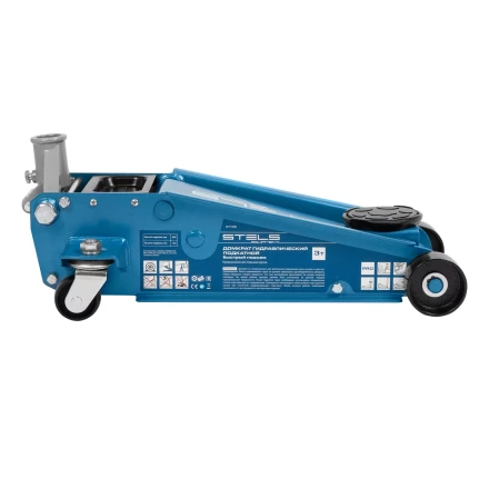 Домкрат гидравлический подкатной Stels 51139, 3 т, 120-450 мм, быстрый подъем, проф. купить в Нижневартовске