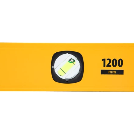 Уровень алюминиевый Denzel 33694, магнит, фрезерованный, 3 глазка (1 зеркал.), 0,5 мм/м, 1200 мм купить в Нижневартовске