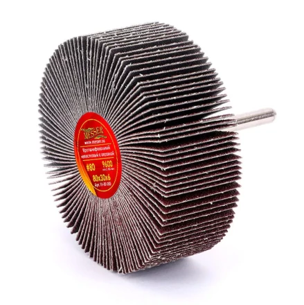 Круг MESSER шлифовальный лепестковый с оправкой (на шпильке) 80х30х6  #80 купить в Нижневартовске