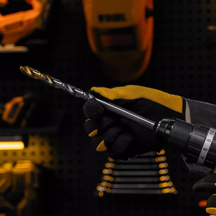 Сверло спиральное по металлу Denzel 12 x 205 мм, Р6М5, Golden Tip, удлиненное 718265 купить в Нижневартовске