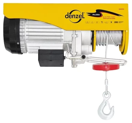 Тельфер электрический TF-1000 1 т 1600 Вт высота 12 м 8 м/мин DENZEL 52016 купить в Нижневартовске