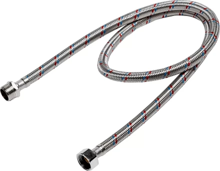 Подводка гибкая ЗУБР для воды, оплетка из нержавеющей стали, г/ш 1/2" - 1м 51005-G/S-100 купить в Нижневартовске