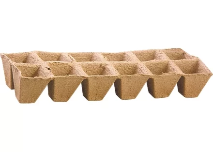 Торфяные горшочки 310х100х50 мм квадратные блок по 12 ячеек Россия 64354 купить в Нижневартовске