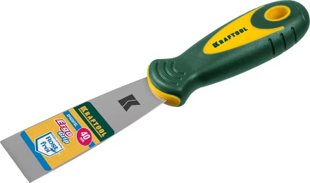 Шпательная лопатка KRAFTOOL с 2-компонент ручк, профилиров нержав полотно 10035-040 купить в Нижневартовске