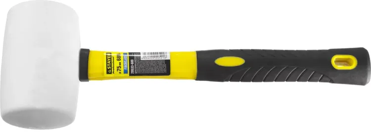 Киянка STAYER "PROFI" резиновая БЕЛАЯ, с фиберглассовой ручкой, 680г 20533-680 купить в Нижневартовске