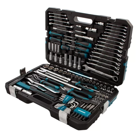 Набор инструментов 115 предметов, 120 зубьев, CrV, 1/4", 1/2" Gross 14152 купить в Нижневартовске