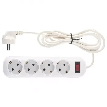 Удлинитель бытовой серия EF, с заземлением и выключателем, 2м, 4 розетки, 10A Stern 95775 купить в Нижневартовске