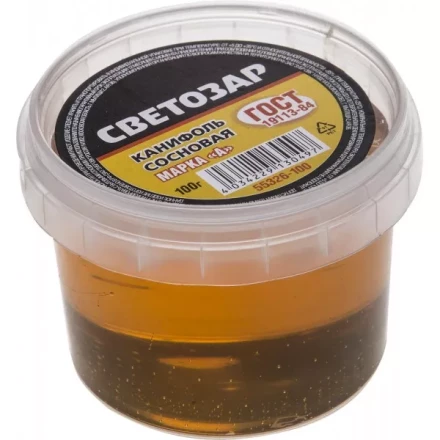 Канифоль СВЕТОЗАР для паяльных работ, пластиковая банка, 100г 55326-100 купить в Нижневартовске