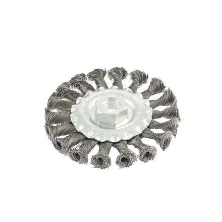 Щетка для УШМ 125 мм М14 плоская крученая проволока 0,8 мм MTX 74644 купить в Нижневартовске