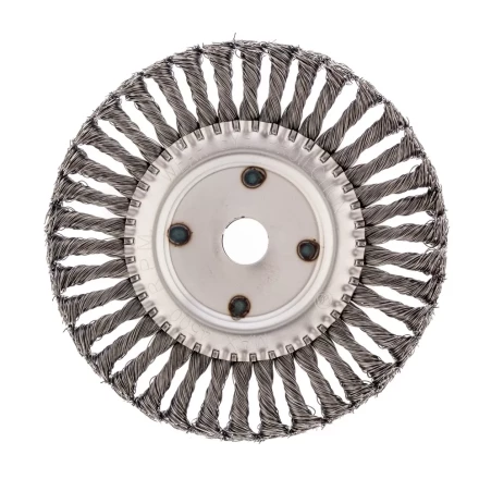 Щетка для УШМ 200 мм посадка 22,2 мм Плоская крученая проволока 0,5 мм Сибртех 746387 купить в Нижневартовске