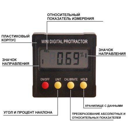 Цифровой угломер-транспортир DEKO, 065-0286 купить в Нижневартовске
