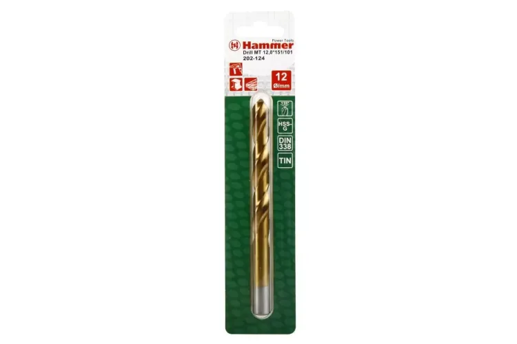 Сверло по металлу HAMMER Ф12х151мм (DR MT 12,0мм*151/101мм) купить в Нижневартовске