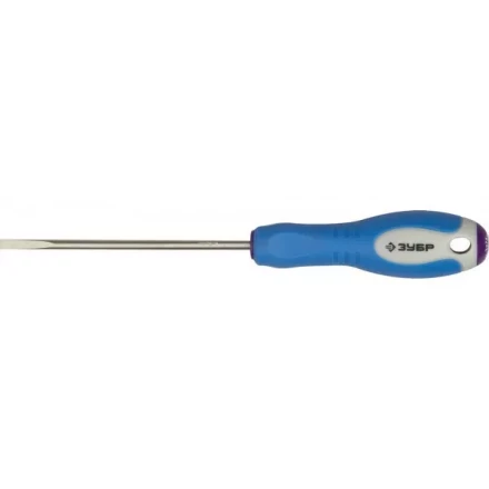 Отвертка ЗУБР, Cr-V сталь, трехкомпонентная рукоятка, цветовая индикация типа шлица, SL, 3,0x75мм 25251-3.0-075 купить в Нижневартовске