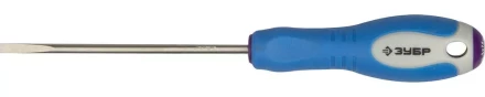 Отвертка ЗУБР, Cr-V сталь, трехкомпонентная рукоятка, цветовая индикация типа шлица, SL, 3,0x75мм 25251-3.0-075 купить в Нижневартовске