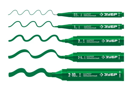 ЗУБР МП-100 зеленый, 1 мм перманентный маркер (06320-4) купить в Нижневартовске