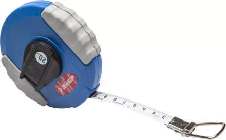 Мерная лента ЗУБР "ЭКСПЕРТ", стальное полотно с нейлоновым покрытием, двухкомпонентный ударопрочный корпус, 20м 34165-20_z01 купить в Нижневартовске