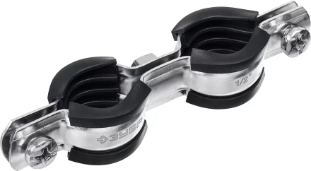 ЗУБР 1/2, цинк, 8 шт, двойной трубный хомут (37890-20-24) купить в Нижневартовске