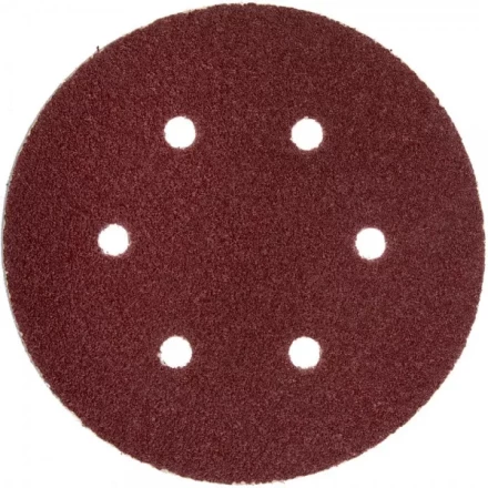 Круг шлифовальный ЗУБР "МАСТЕР" универсальный, из абразивной бумаги на велкро основе, 6 отверстий, Р80, 150мм, 5шт 35566-150-080 купить в Нижневартовске