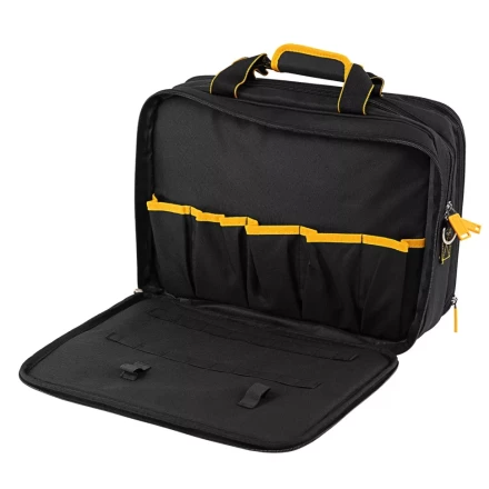 Сумка для инструмента, 400х170х300 мм, 3 отделения, 28 карманов, наплечный ремень// Denzel 90295 купить в Нижневартовске