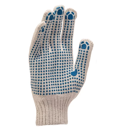 Перчатки трикотажные, с 2хПВХ точкой, 7 класс// Россия 67824 купить в Нижневартовске