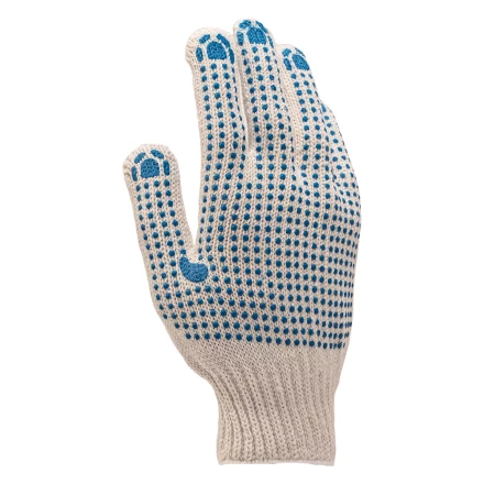 Перчатки трикотажные, с 2хПВХ точкой, 7 класс// Россия 67824 купить в Нижневартовске