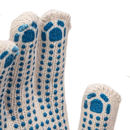 Перчатки трикотажные, с 2хПВХ точкой, 7 класс// Россия 67824 купить в Нижневартовске